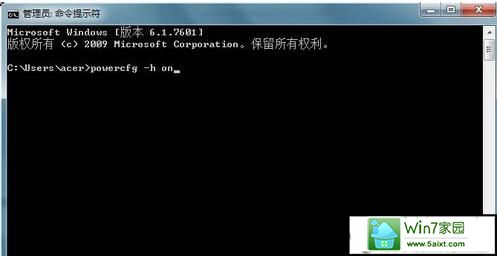  powercfg -h on 