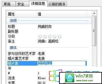 “详细信息”选项卡